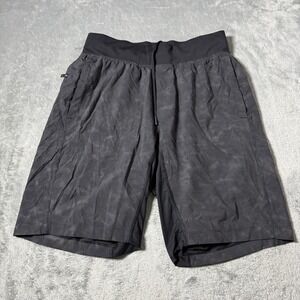 Lululemon T.H.E. Short Linerless 8"‎ Mens S Gray Athletic Drawstring Reflective